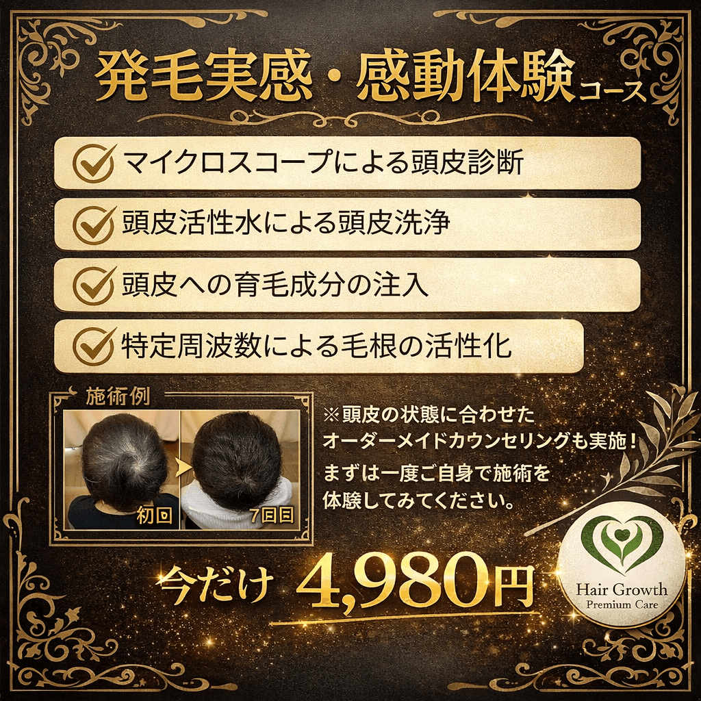 発毛実感・感動体験コース4,980円