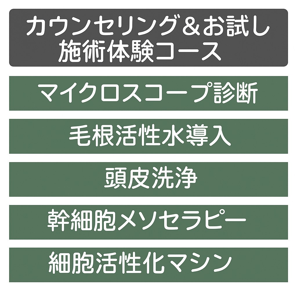 カウンセリング+施術体験コース18,000円→5,980円